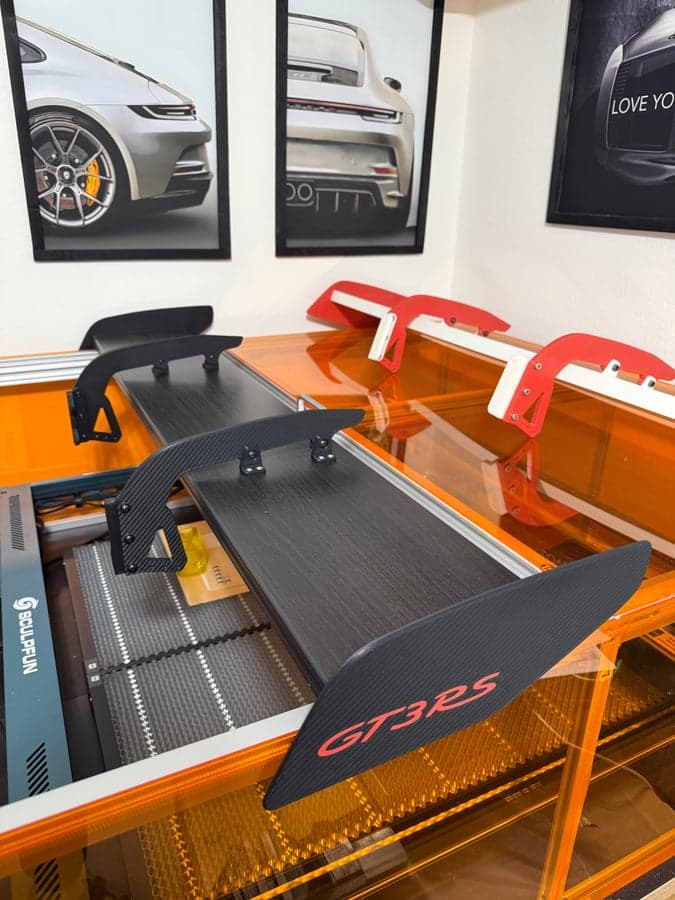 GT3 RS Rear Wing Display Rack — process photo 3