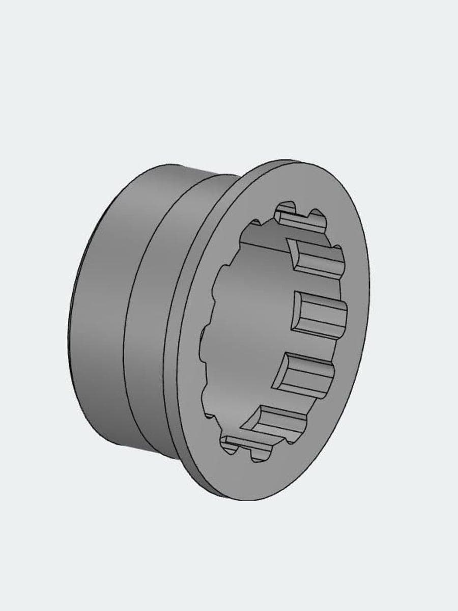 E-MTB Microspline Cassette Lockring — Extended-Thread Redesign — step 03: Redesign in 3D