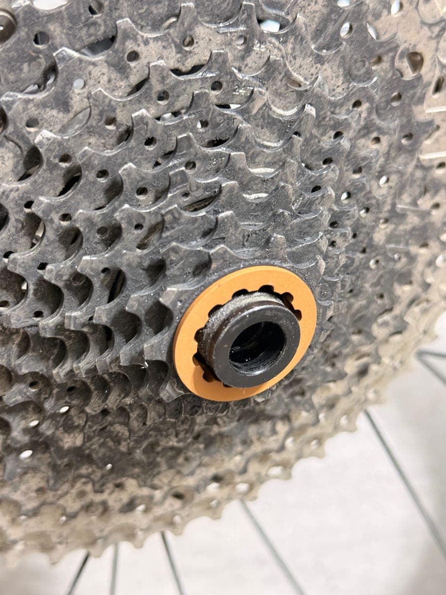 E-MTB Microspline Cassette Lockring — Extended-Thread Redesign — step 08: Installed